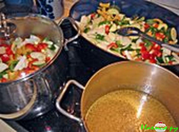 Рагу из кабачков и перца на зиму