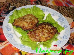 Куриные оладьи из окорочков