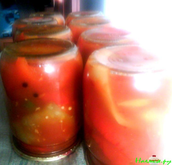 Перец в масляно-томатной заливке