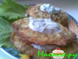 Оладьи кабачковые с чесноком