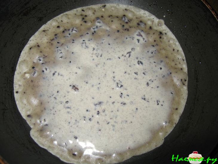 Блины из теста с вареньем