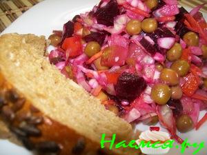 Капуста маринованная и вариант винегрета из неё