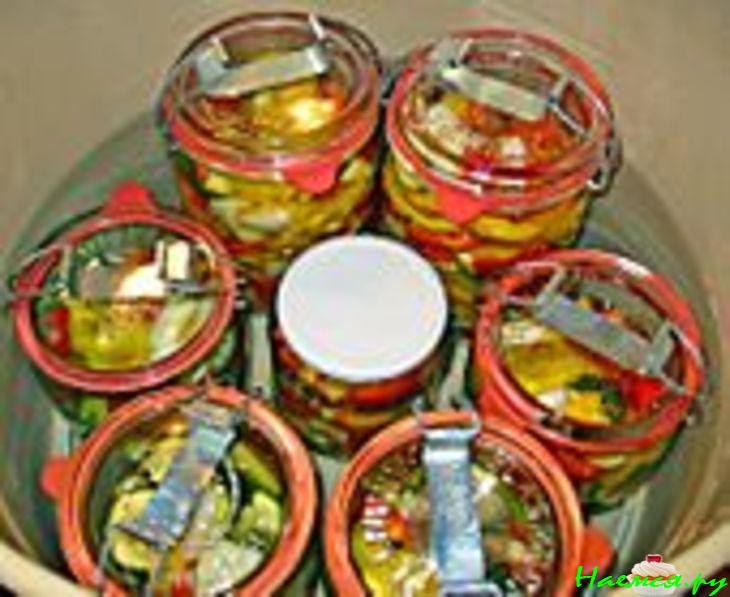 Рагу из кабачков и перца на зиму