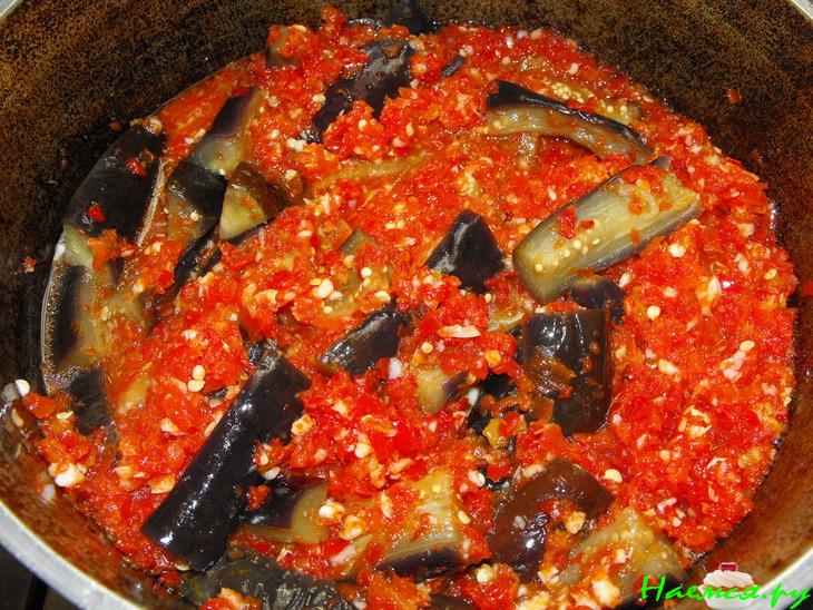 Баклажаны с болгарским перцем остренькие на зиму