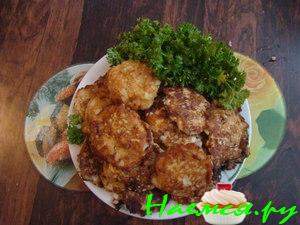 Оладушки рыбные из пангасиуса