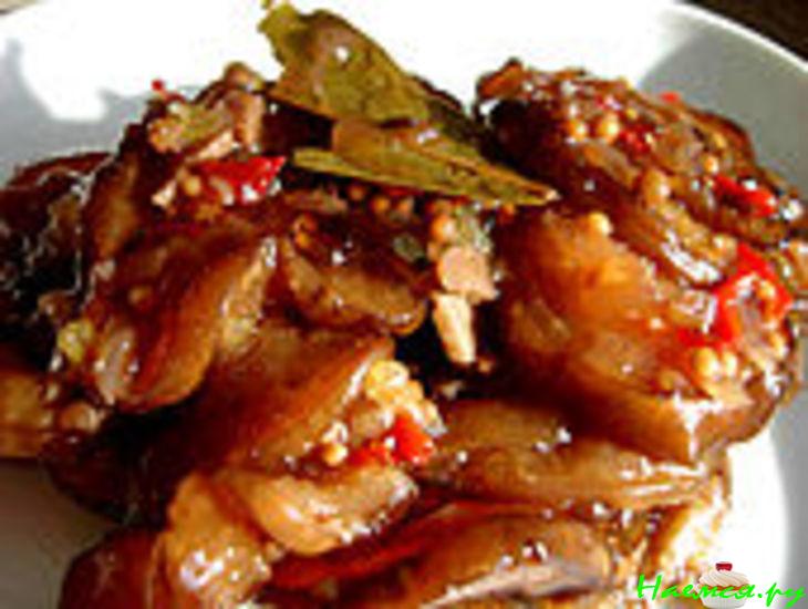 Пикантная заготовка на зиму: прянные баклажаны с мёдом