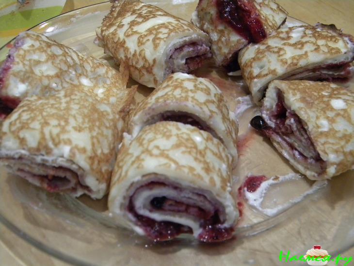 Блинчики с нежным сырным кремом