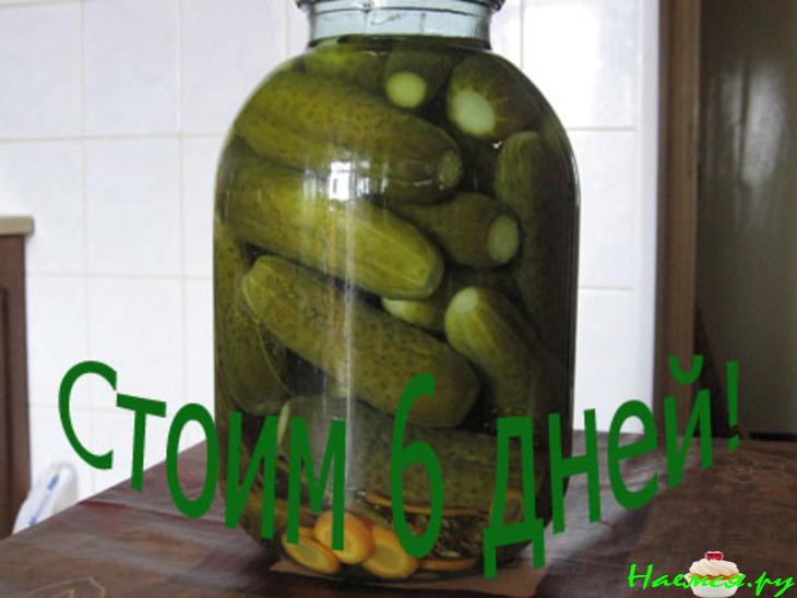 Огурцы консервированные (3 литра)