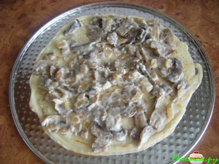 Торт блинный сырно-грибной