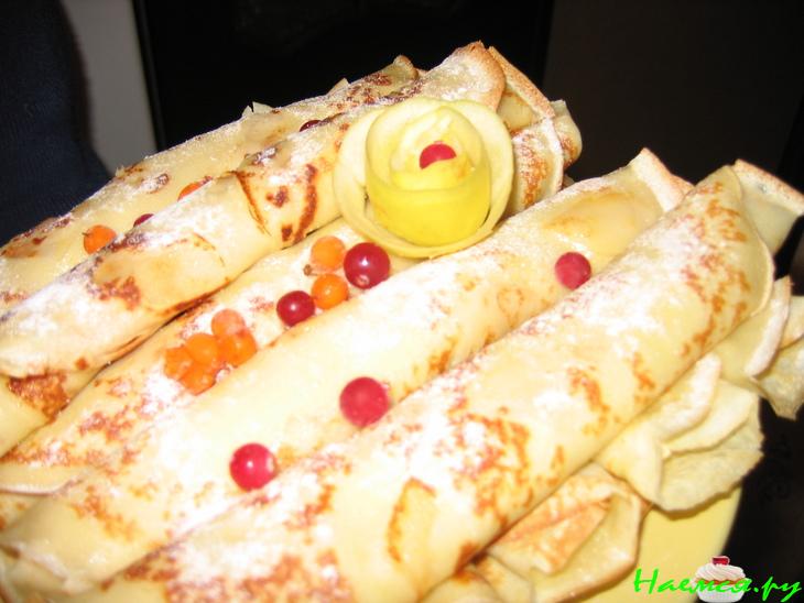 Блинчики с яблочным припеком