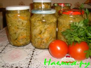 Салат на зиму. Кабачки по корейски