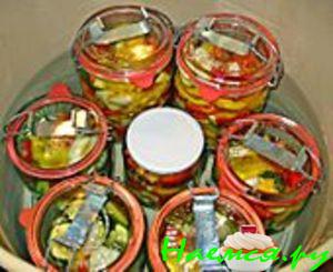 Рагу из кабачков и перца на зиму