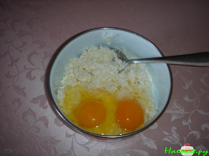 Творожные оладьи с зефиром