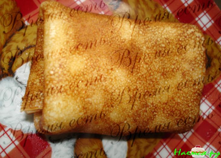 Блинчики на молоке с творогом Блинчики на молоке с творогом