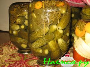 Огурцы консервированные (3 литра)