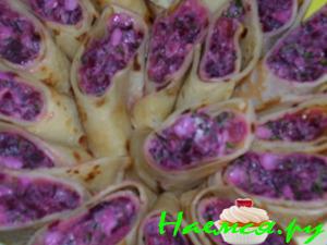 Блинные рулетики с муксуном