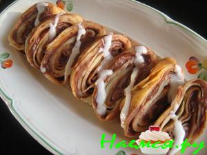 Блинчатый рулет шоколадный