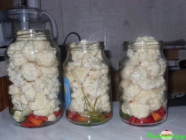 Маринованная цветная капуста (мой вариант консервации)