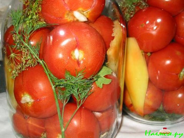 Шпигованные томаты с лимонной кислотой