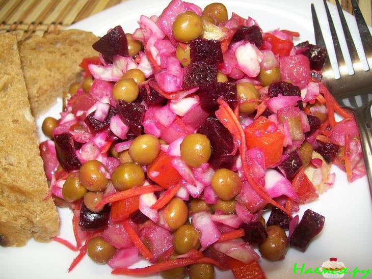 Капуста маринованная и вариант винегрета из неё