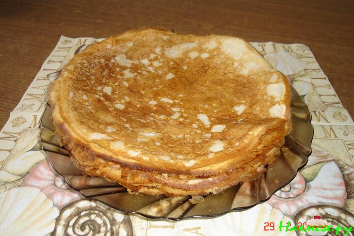 Пирог из гречневых блинов