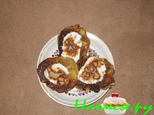 Оладьи из овсяных хлопьев с яблоками