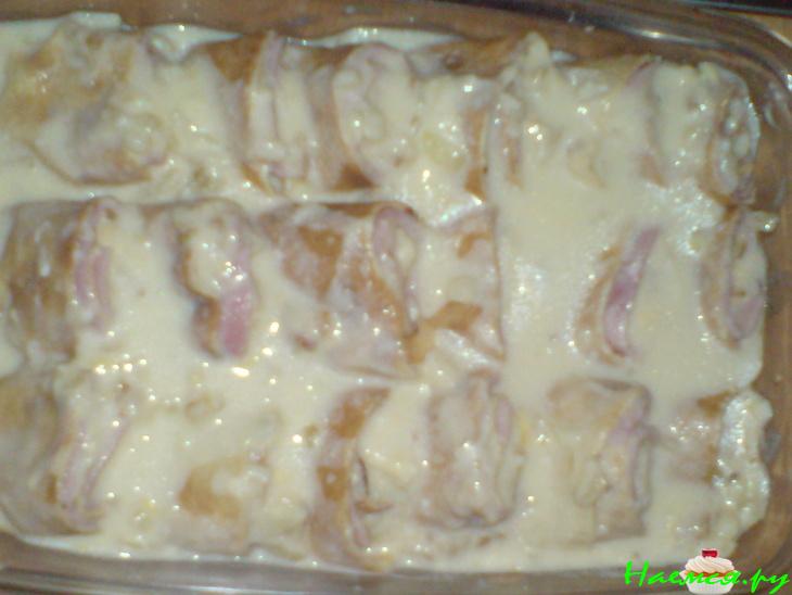 Блинная запеканка "Cordon bleu"