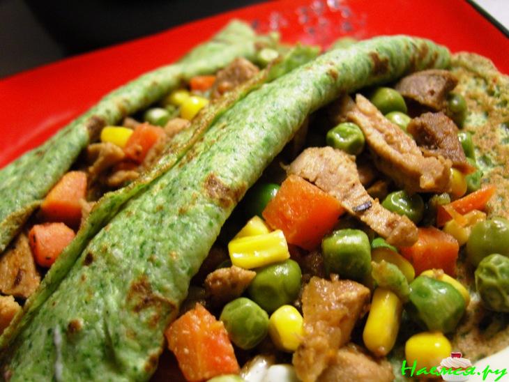 Шпинатные блинчики с начинкой Шпинатные блинчики с начинкой