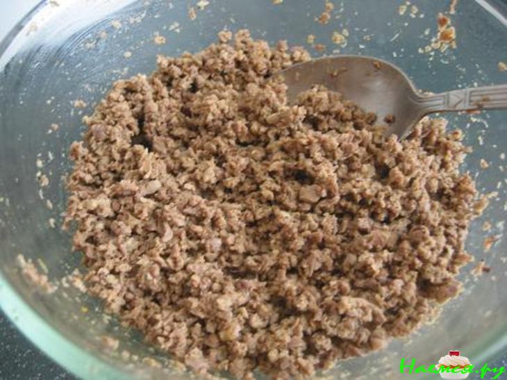 Блинчики с куриными сердечками и желудочками Блинчики с куриными сердечками и желудочками