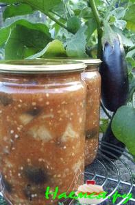 Острая закуска из баклажан (на зиму)