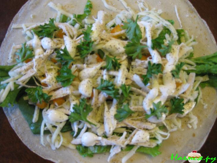 Блинчики с овощной начинкой Блинчики с овощной начинкой