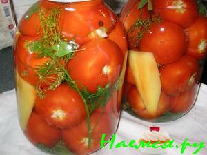 Шпигованные томаты с лимонной кислотой