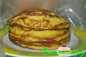 Творожные блины с изюмом