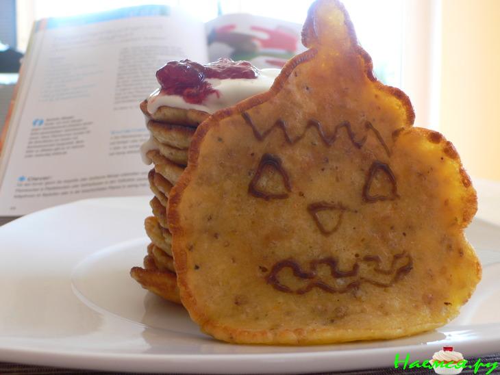 Овсяные оладьи с тыквой (на хеллоуин)