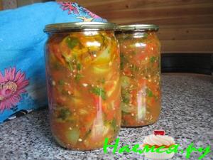 Готовимся к зиме. Салат из зеленых помидор