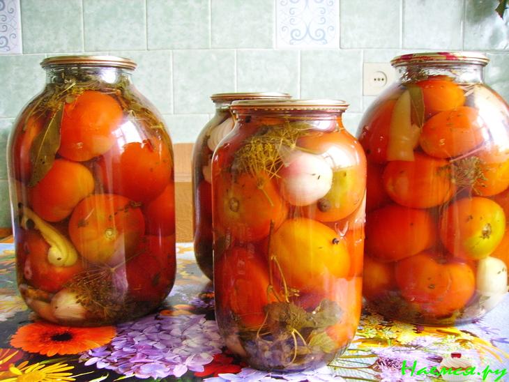 Маринованные помидоры с лимонной кислотой