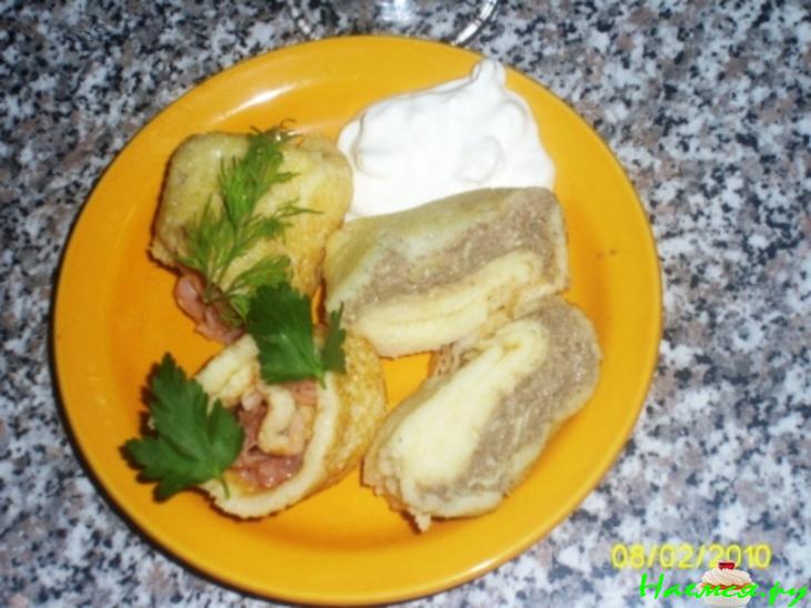 Блинчики нежнейшие, дрожжевые с начинками 