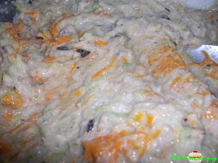 Оладушки овощные с кукурузной мукой