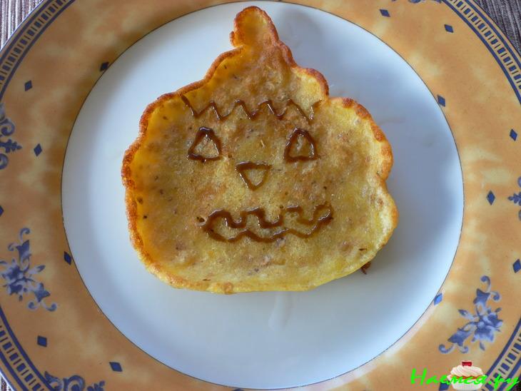 Овсяные оладьи с тыквой (на хеллоуин)