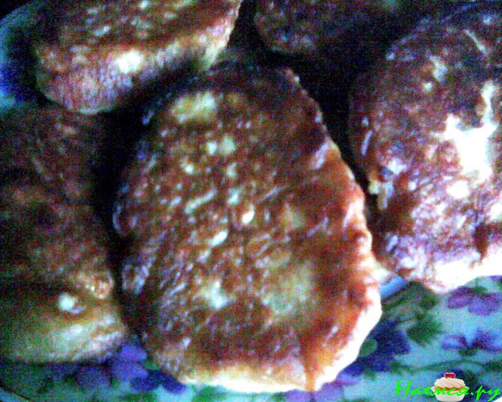 Постные яблочные оладьи