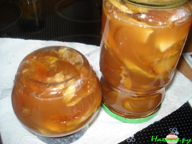 Варенье "Янтарное" - яблочное в карамели с белым шоколадом 