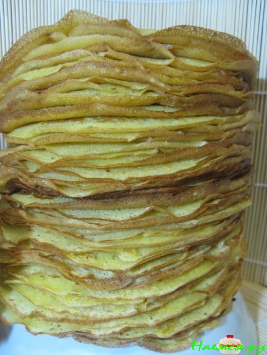 Заварные блины на сыворотке (начинка любая)