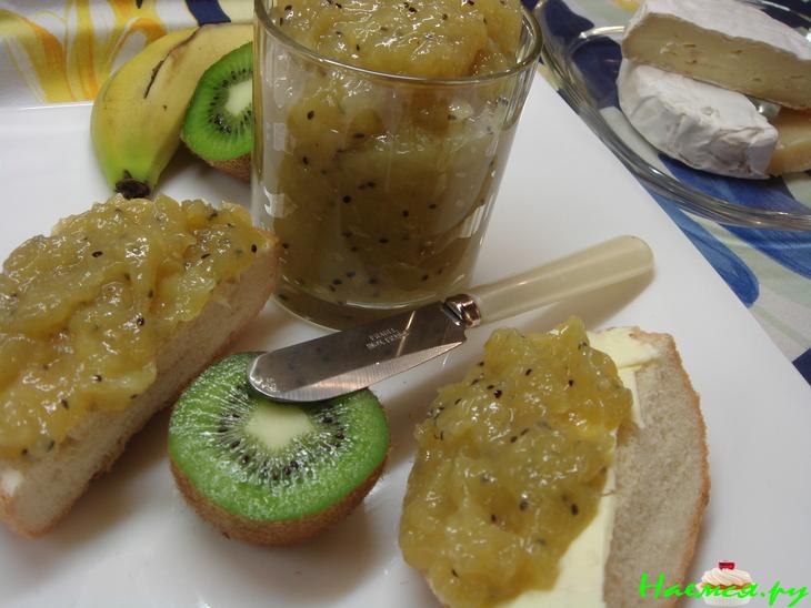 Джем из киви с бананом за 10 минут