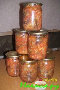 Баклажаны в томатном соусе на зиму