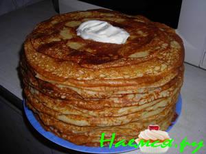 Блины дрожжевые на Масленицу