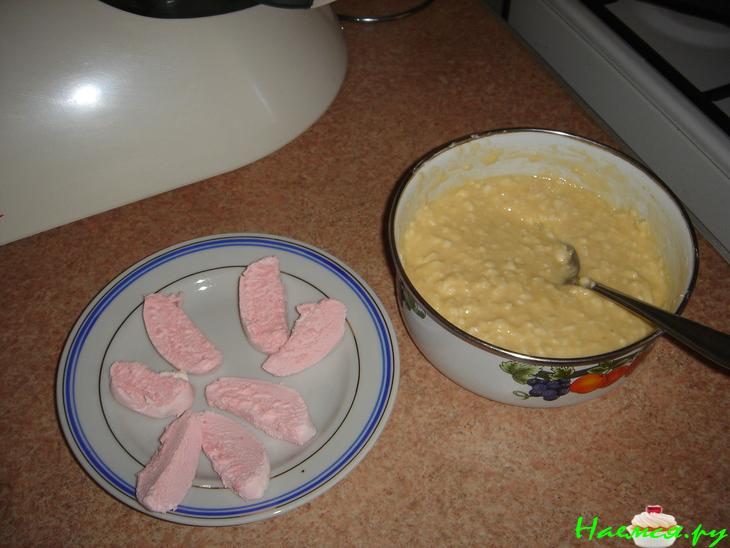 Творожные оладьи с зефиром