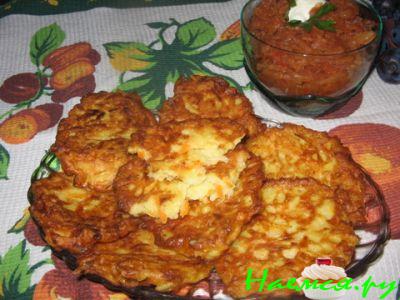 Оладьи из цукини и морковки