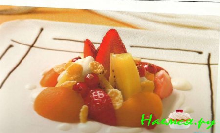 Фруктовый салат в карамели (с шампанским)