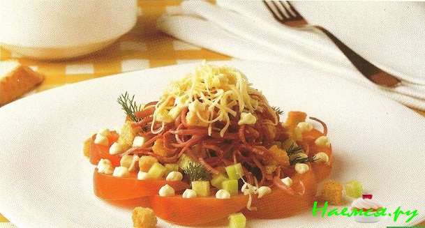 Салат с сухариками