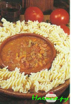 Макароны с соусом «Чешу а»